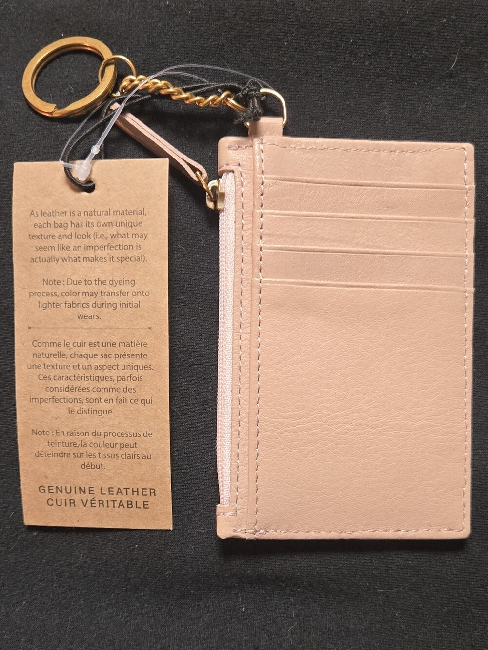 New Margot New York Genuine Leather Kate Card Case Key Ring